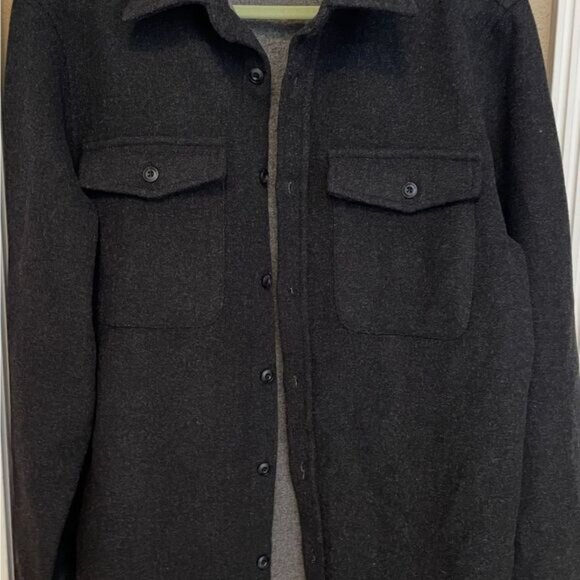 Taylor Stitch Maritime Wool Blend Dark Gray Substantial Shirt Jacket Size 44(XL) - Picture 10 of 16